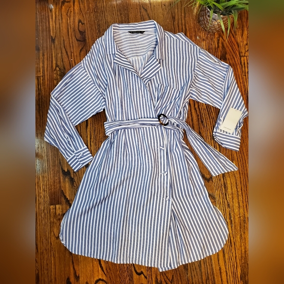 Zara Striped Midi Dress - Picture 4 of 10